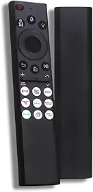 Controle Remoto Compativel com Samsung TV Smart 4k com COMANDO DE VOZ e teclas especiais - Modelo Novo - Substitui modelo Original - com teclas de atalho e botões Atalho- - Novo