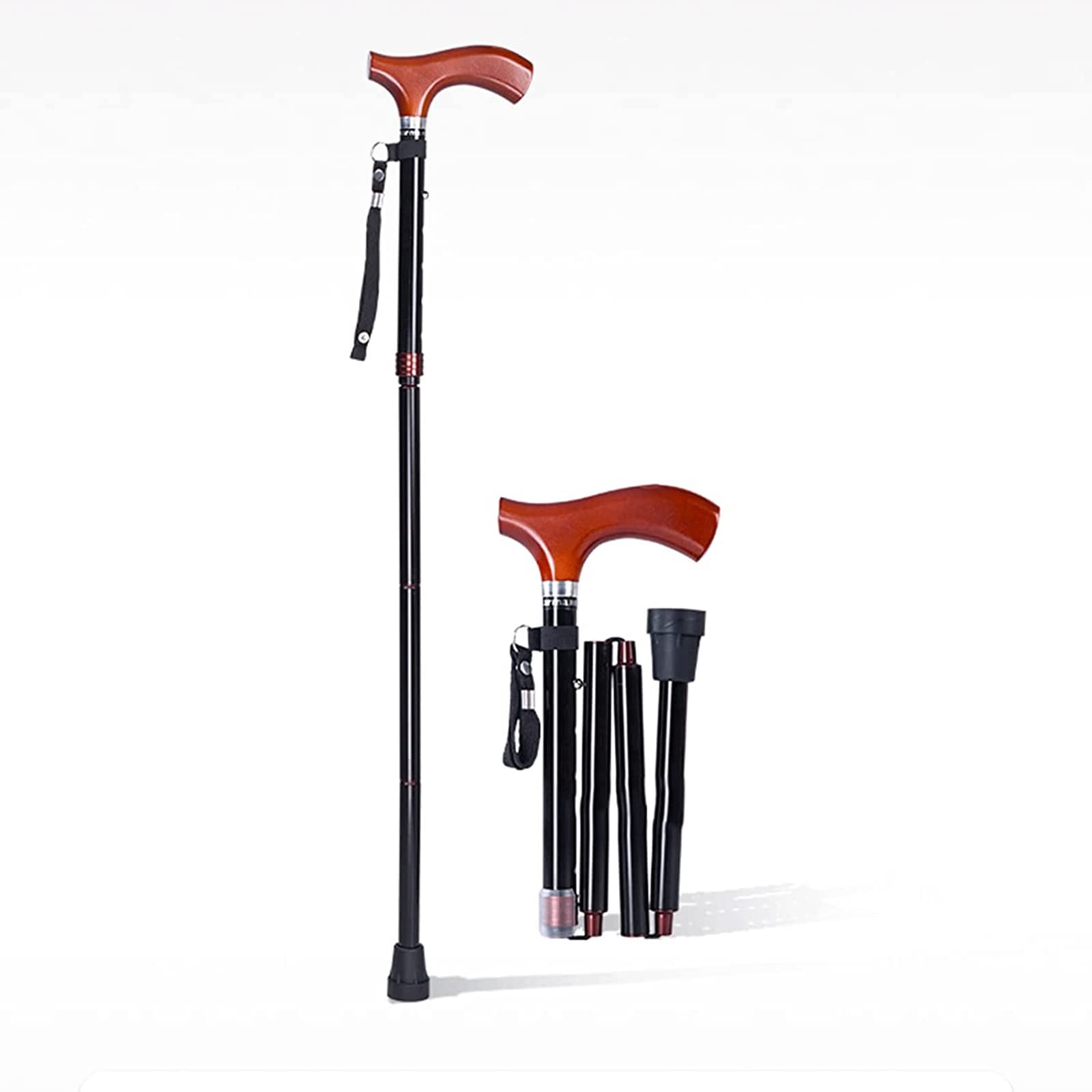 Muletas Bastón médico con Correa para la muñeca para Hombres y Mujeres Bastón Plegable de Aluminio de Altura Ajustable Muleta de Viaje Liviana para Personas Mayores Muletas para Caminar
