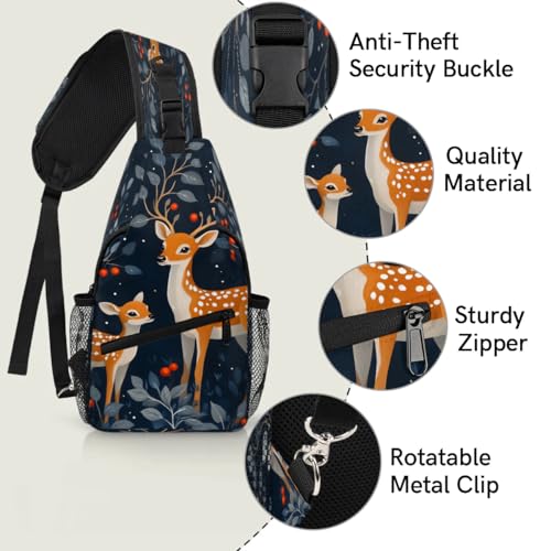 Bolso Sling para Mujeres y Hombres Elk Crossbody Unisex miniatura 3