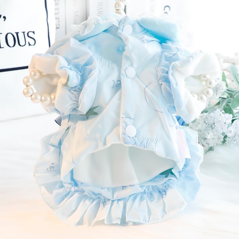 AZA Dog Princess Dresses for Small Dogs Lolita Clothes Costume Pet Hoodies Girl Cute Coat Outfits Sunmmer Costumes (S,Pink)