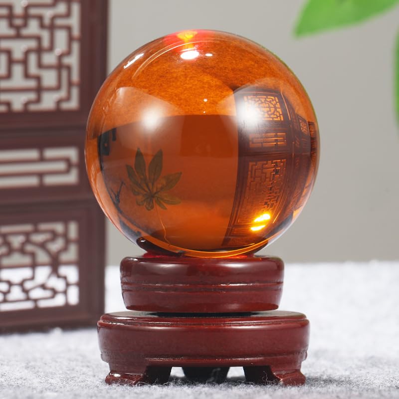 Idée cadeau Feng Shui originale avec cette boule de cristal améthyste K9 de 90mm