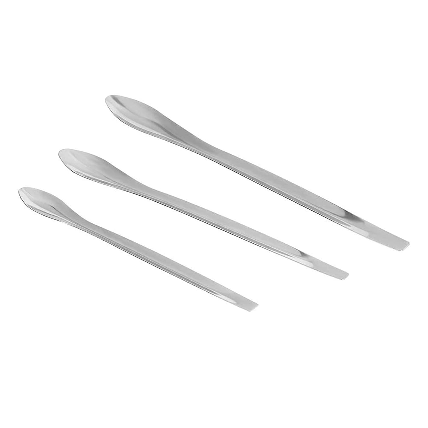 Saini_MEDICOS - Espátula de laboratorio de acero inoxidable, micro cuchara, reactivo, espátula de mezcla de laboratorio, 22 cm de largo, 13 unidades