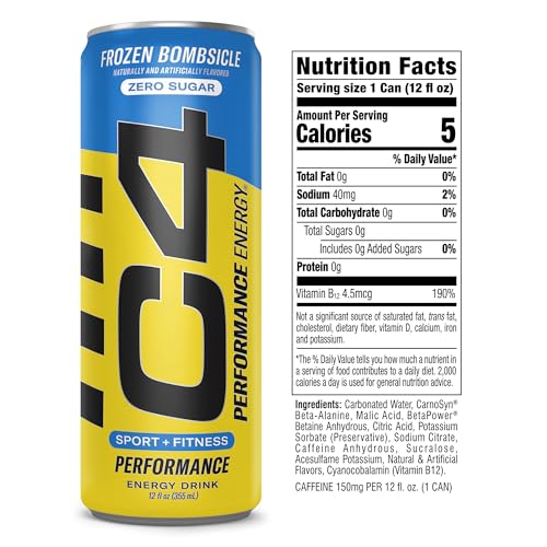 Image of C4 Performance Energy Carbonated 12oz 4pk Frozen Bomb
