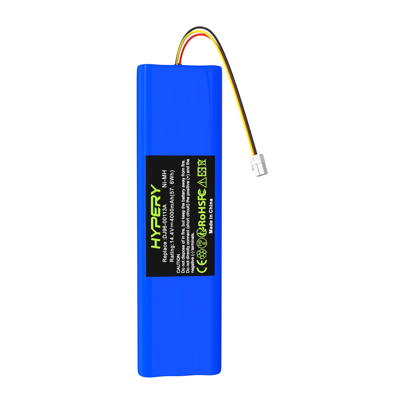 Batteria di ricambio NI-MH 14,4 V 4000 mAh compatibile con Samsung Navibot SR9630, VC-RA50VB, VC-RA52V, VC-RA84V, VC-RE70V, VC-RE72V, VC-RL50V, VC-RL50VK, DJ96-00113A, DJ96-083C