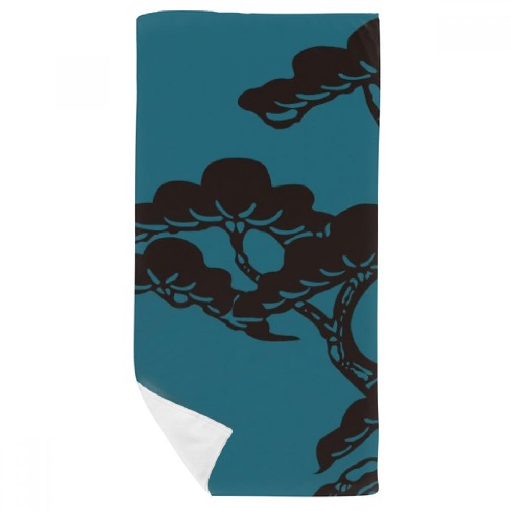 Serviette de bain japonaise bleue idéale pour le sport et le yoga de 35x70cm
