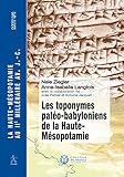 Les toponymes paléo-babyloniens de la Haute-Mésopotamie: La Haute-Mésopotamie au IIe millénaire av. J.-C. – MTT I/1 (French Edition)