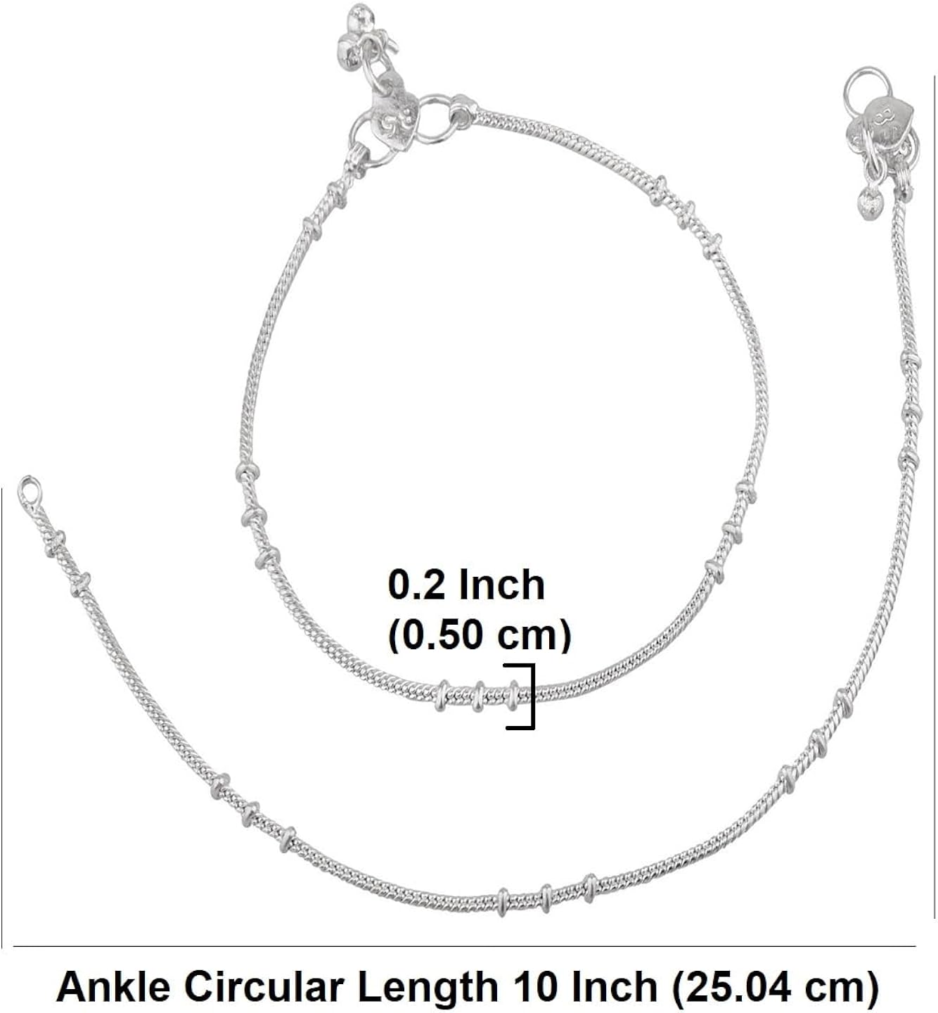 Miniatura 5 de Efulgenz Indian Jewelry Boho Anklets Barefoot Sandals Ankle Bracelet Payal Anklet Set, Multicolor