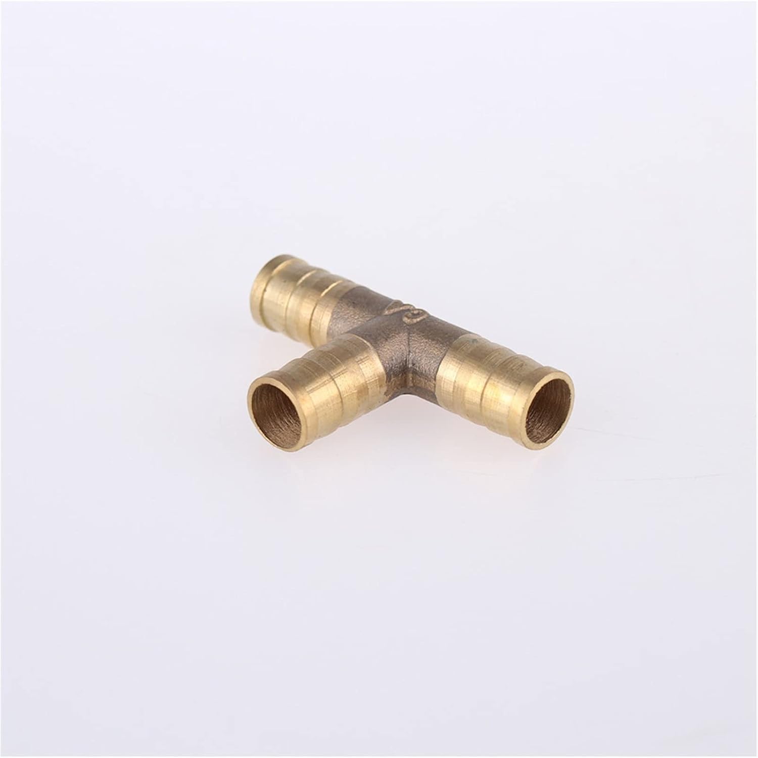 Garden Hose Fitting Connector,1PC Brass Barb Pipe Fitting T Type 3 Way Connector For 4mm-19mm Hose Copper Pagoda Tube Fittings, Long Service Life (Size : 19MM Barb) (Color : 14MM Barb)