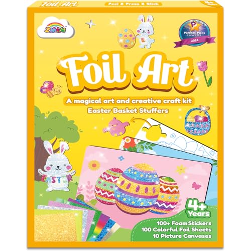 ZMLM Art Craft Toy Gift: Folienspaß-Einhorn-Prinzessin-Bastelset für Mädchen im Alter von 4–9 Jahren, Partybevorzugungs-Bastelbedarf für Kinder, kreative DIY-Aktivitäten (Ostern)