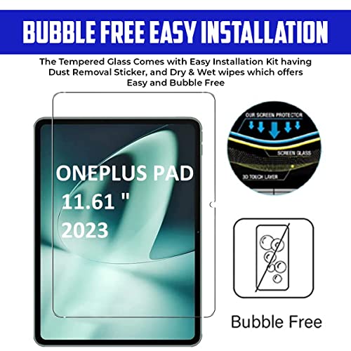 Image of Tempered Glass Screen Protector Guard For Oneplus Pad 11.61 Inch Smartphone [Pack Of 1]