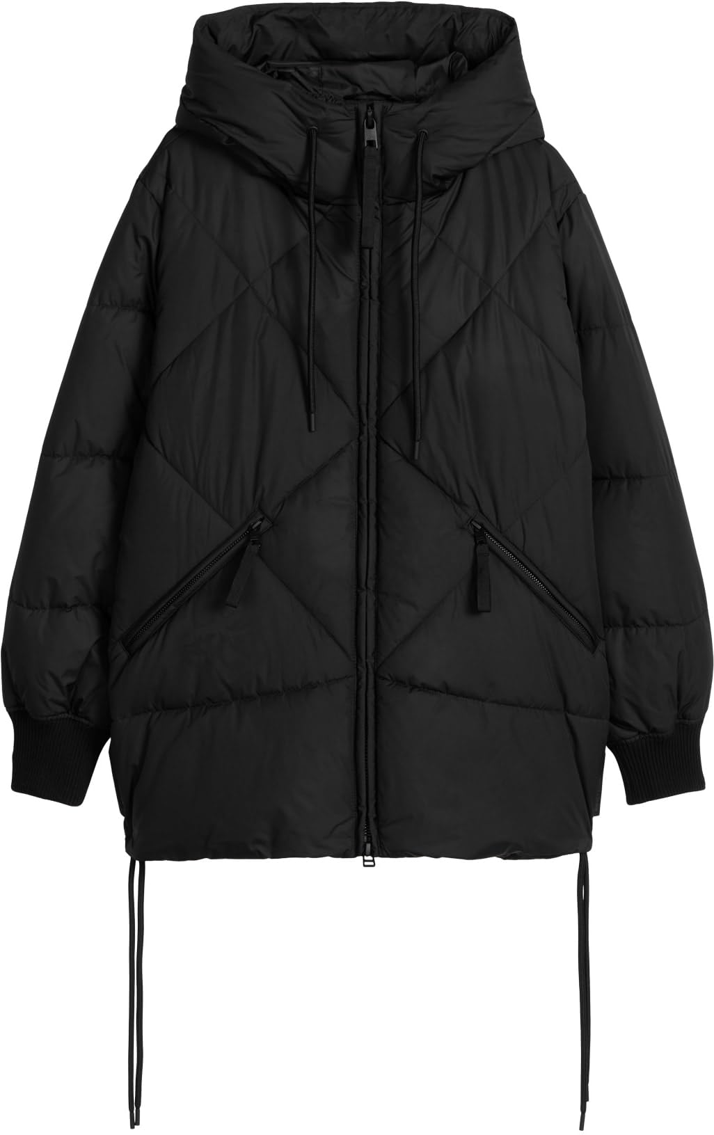 Marc O'Polo Lange Kapuzen-Steppjacke Relaxed