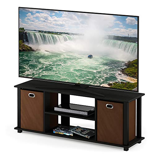 Furinno Econ entertainment Center Bacs de Rangement, Americano/Noir/Brun Moyen, One Size