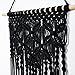 TIMEYARD Black Macrame Wall Hanging - Gothic Wall Decor Woven Wall Art - Macrame Tapestry - Boho Home Decor - 12