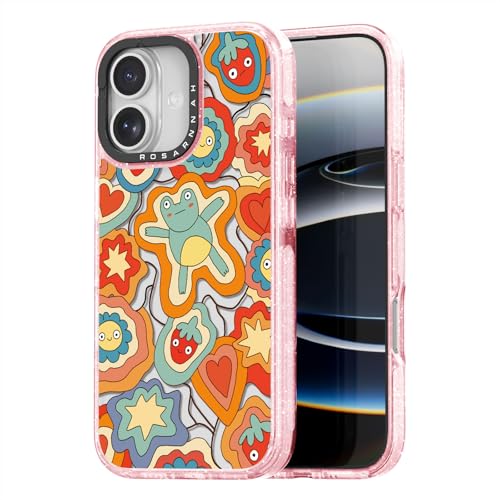 Coque iPhone rose pailleté motif amusant de grenouille pour le quotidien