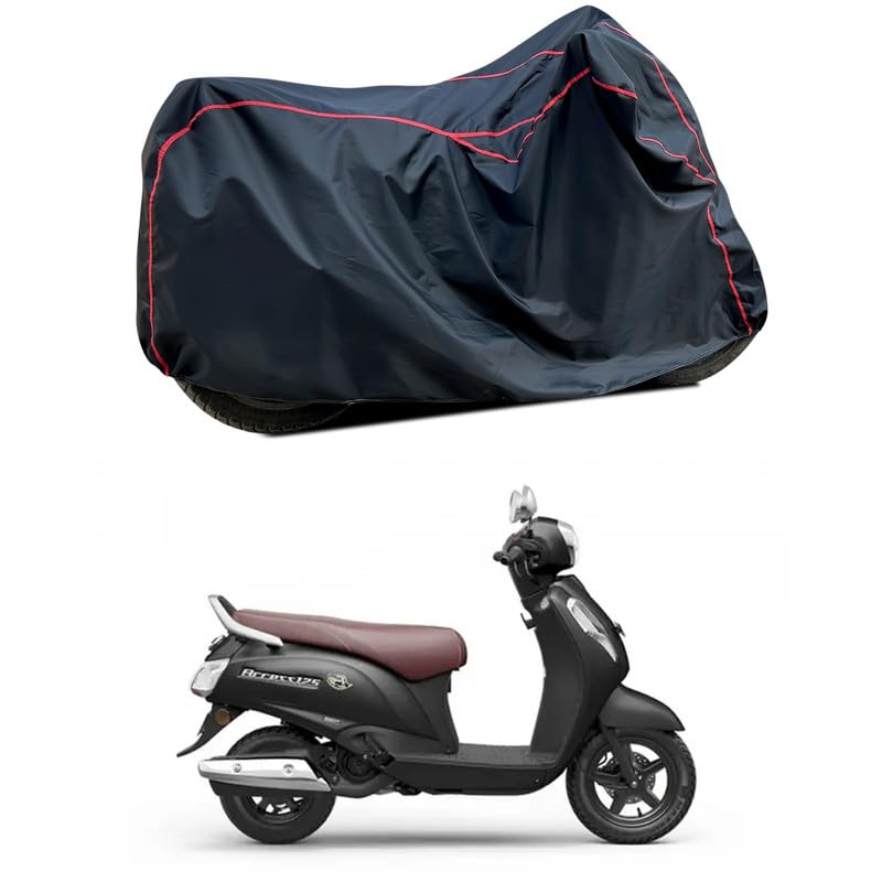 Image of Waterproof Scooter Cover Compatible with Suzuki Access 125 Fabric UV Protection (Black)