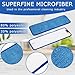 12 Pack Replacement Microfiber Pad - Thick - Universal Commercial 17-18 Inch Mop Head- Heavy Duty - Wet & Dry Commercial Cleaning Refills Reusable Mop Refills Fit for Most Microfiber Flat Mop System