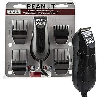 Wahl Professional Black Peanut Hair and Beard Clipper Trimmer with a Powerful Rotary