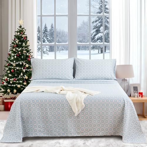 HENGWEI Blau Bettwäsche 135x200 2teilig Set Oeko-TEX Zertifiziert,...