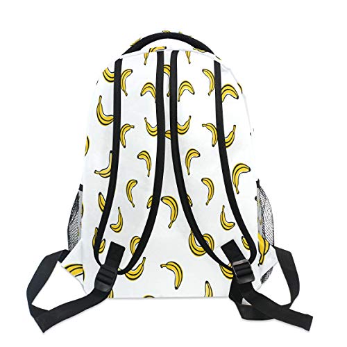 Moyyo Fruit Yellow Banana School Backpack Fashion Print College Bookbag Casual Lightweight Travel Camping Laptop Daypack For Teens Girl Boy Women Men #TOP4