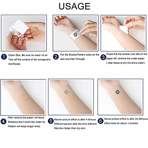 Lasting 1-2 Weeks Tattoo Juice Ink Temporary Tattoo Semi Permanent For Adults Woman Big Heart With Infinity Symbol Eternal Infinite Love Navy Blue That Look Real Men Women Chest Neck Arm (4 Sheets) #TOP6