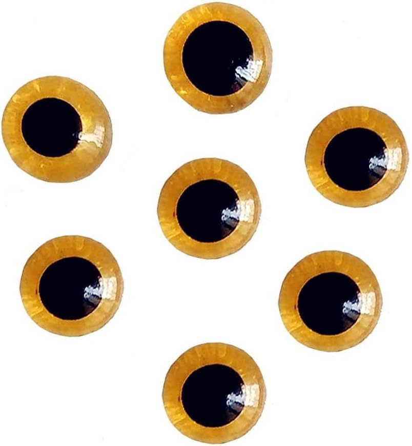 Miniatura 4 de Paquete de 100 ojos de seguridad de muñeca marrón para muñecas de bricolaje, juguetes de peluche, piezas de manualidades