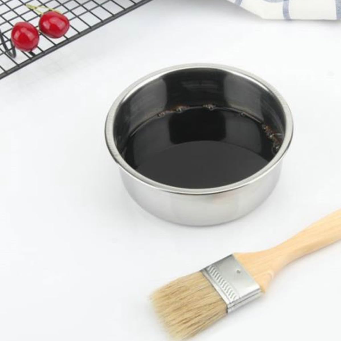 Stainless Steel Condiment Pot for Soy Sauce Oil Ml Barbecue