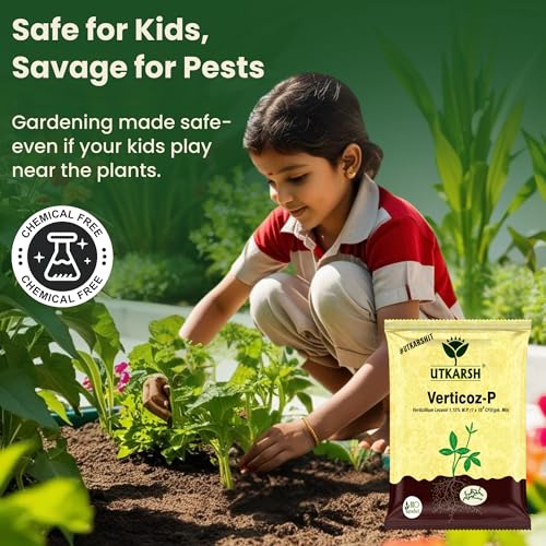 Image of Utkarsh Verticillium Lecanii 1.15% W.P. 1 x 10 ^ 8 CFU /gm min. for Plants, Crops and Home Gardening - Verticoz-P (2 Kg; Pack of 2 of 1 Kg)