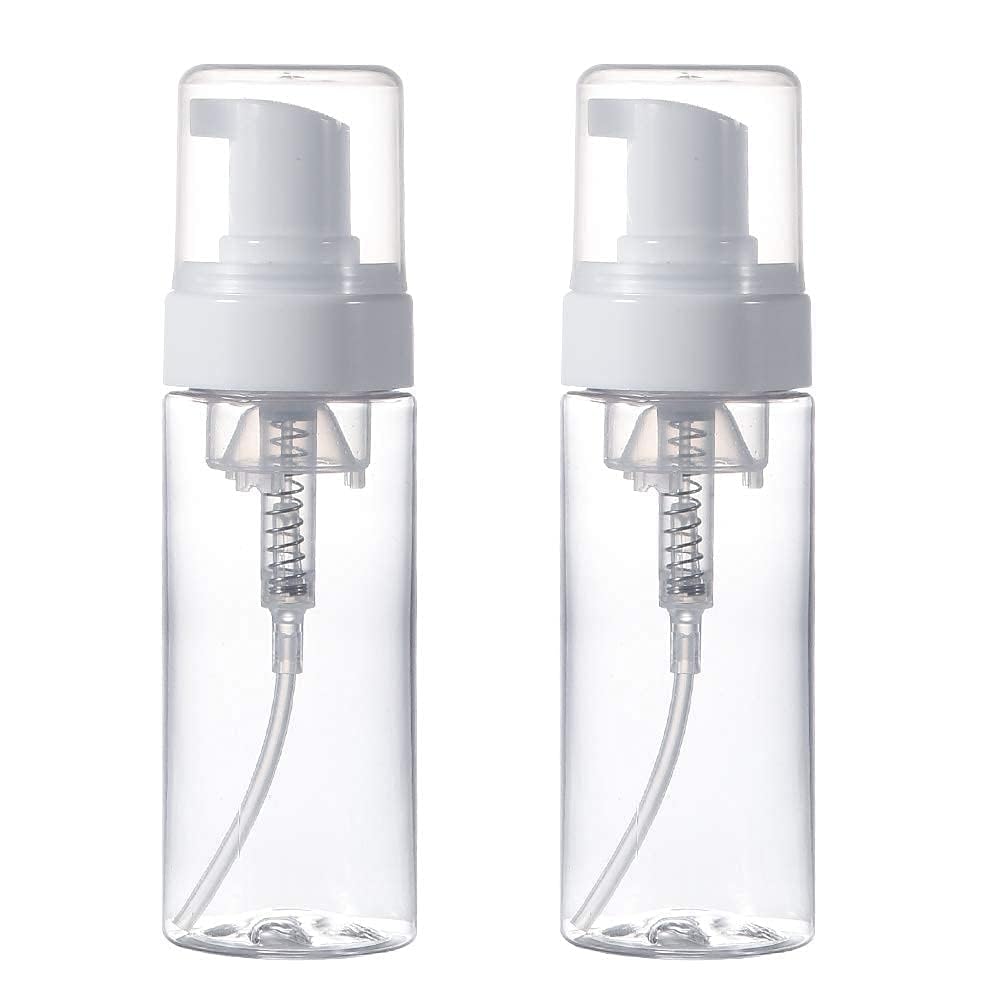 Shree MAHA 100ml Plastic Unbreakable Bottle Dispenser, Empty Foam Pump Bottles for Refillable Travel Hand Soap Foaming, Shampoo, Body Wash, Travel Size for Cleaning,Cosmetics Packaging (Pack of 2pcs)-image-46