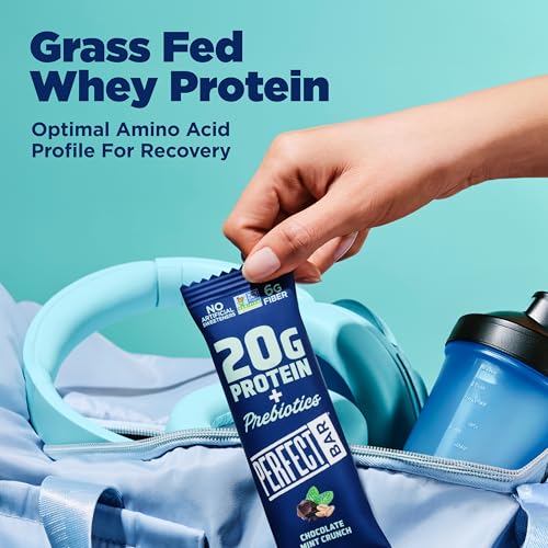 Perfect Bar Protein + Prebiotics Chocolate Mint Protein Bar, 20g Protein, Grass-Fed Whey, 6g Fiber With 3g Prebiotics, Gluten-Free, Non-GMO, 2.4 Ounce Bar, 7 Count - image 6