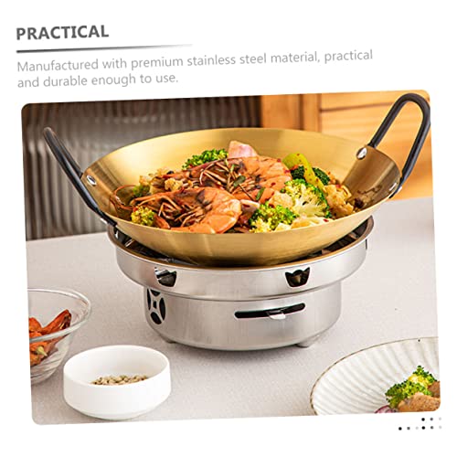 Wok de acero inoxidable 24x24 cm para cocina miniatura 2