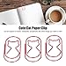 4 Box Cute Cat Paper Clip Fun Shaped Plated Paper Clamp Bookmark Clips, Multifunction, Exquisite Design, Convenient to Use for File Classification (Red)