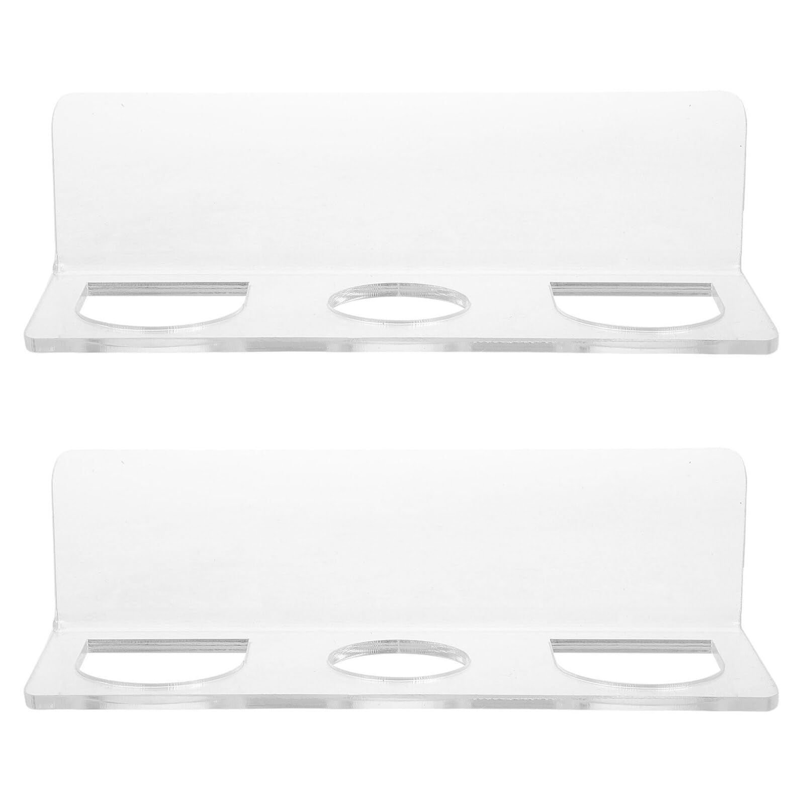 Soporte de Pared para Peines de Acrílico Transparente con Organizador de Maquinillas en Pack de 2