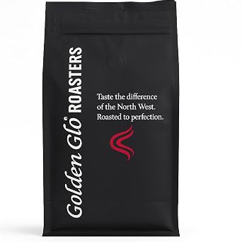 Golden Glo Roasters Organic Dark Roast Ground Coffee - 1 lb Pre-Ground Specialty Espresso, Small-Batch Roasted, Low Acidity, Rich Smooth Flavor