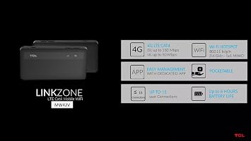 Tcl Linkzone MW42V 4G LTE Cat4 Mobile Wifi Black (TCL TR Guaranteed)