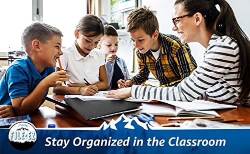 File-Ez Two-Pocket Folders, Black, 25-Pack, Textured Paper, Letter Size (Ez-32505) #TOP4