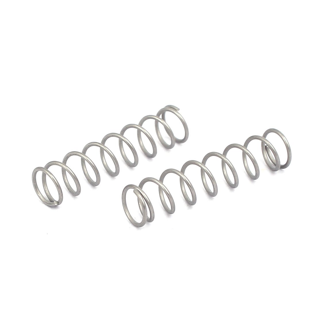 sourcing map 20 szt. 0,5 mm x 5 mm x 20 mm 304 stal szlachetna sprężyny naciskowe sprężyna sprężyna spiralna sprężyna stalowa odcień srebrny
