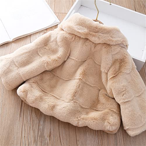 Baby Girls Faux Fur Cloak Coat Cute Winter Warm Comfy Furry Cape Jacket Cute Princess Fleece Outwear with Bowknot for Kids2