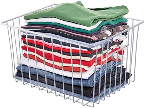 Miniatura 5 de iPEGTOP Cestas profundas para refrigerador y congelador, canastas grandes para almacenamiento de alambre para el hogar, con asas, para cocina,