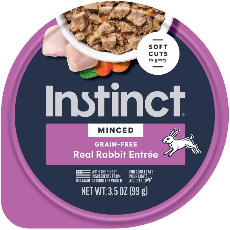 Minced Cups, Wet Cat Food, Rabbit, 3.5 oz (12 Count)