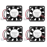 4 pezzi ventole 40mm DC 12V, 0,1A DC silenziose 4010 ventola 40 × 40 × 10mm con cavo da 28cm, ventola dissipatore di calore per stampante 3D DVR piccoli elettrodomestici riparazione ricambio