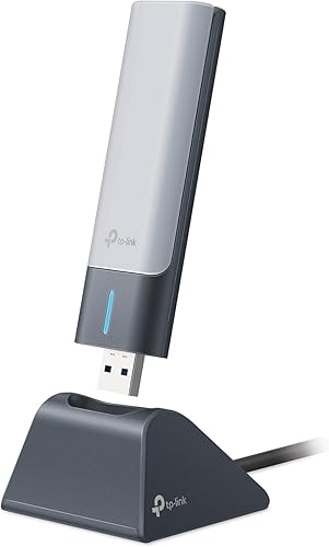 TP-Link AX1800 WiFi 6 Adaptador USB para PC de escritorio (Archer TX21UH) Adaptador de red inalámbrico con 2.4GHz, 5GHz, MU-MIMO, OFDMA, antena de
