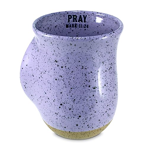 Taza cerámica con agarre, 24 oz, morado claro miniatura 1