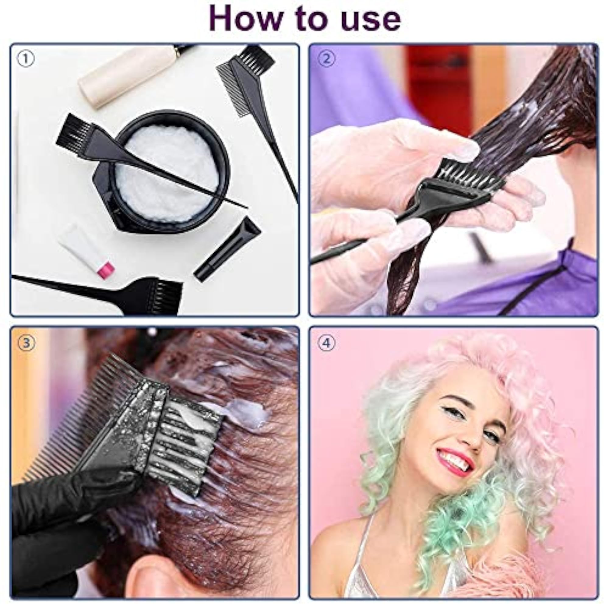 Hair Colour Brush and Bowl Set for Salon & Home Use