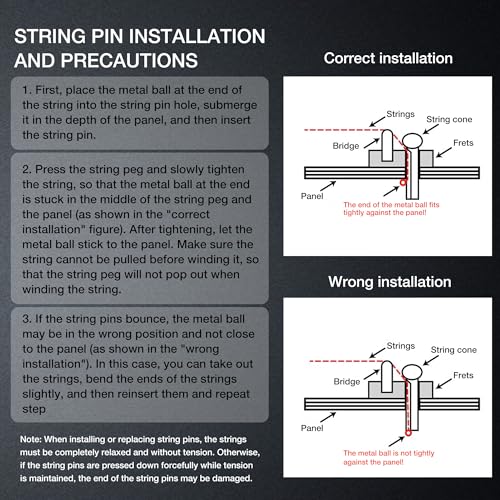 Tbest 6Pcs Guitar Bridge Pins,Brass Bridge Pins for Acoustic Guitar Bridge Pins- Endpin Inlaid Abalone Dot Acoustic Guitar Replacement Parts(Rose Gold) - Thumbnail 7