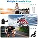 1080P Mini WIFI Action Camera, 128G Thumb Portable Body Cam Wearable Video Recorder With Motion detection Camcorder, Helmet Mount, Magnetic Sport DV for Cycling, Diving, Travel, and Outdoor Adventures