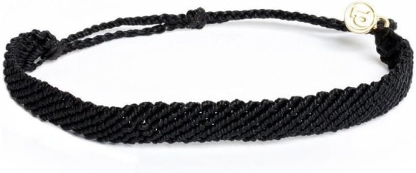 Pura Vida Flat Braided Bracelet - Coated Charm, Adjustable Band - 100% Waterproof