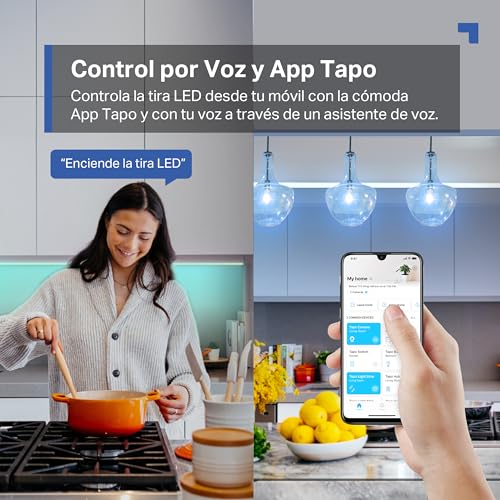 Tapo L900-5 – Tira LED Wi-Fi de 5M, 12V, 16 millones de colores con 2100 mcd, adecuado para la familia, sincronización con música, compatible con Google y Alexa 4 Tapo L900-5 – Tira Led Wi-Fi De 5m, 12v, 16 Millones De Colores Con 2100 Mcd, Adecuado Para La Familia, Sincronización Con Música, Compatible Con Google Y Alexa