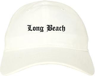 Kings Of NY Long Beach State City California CA 6 Panel Dad Hat Cap White