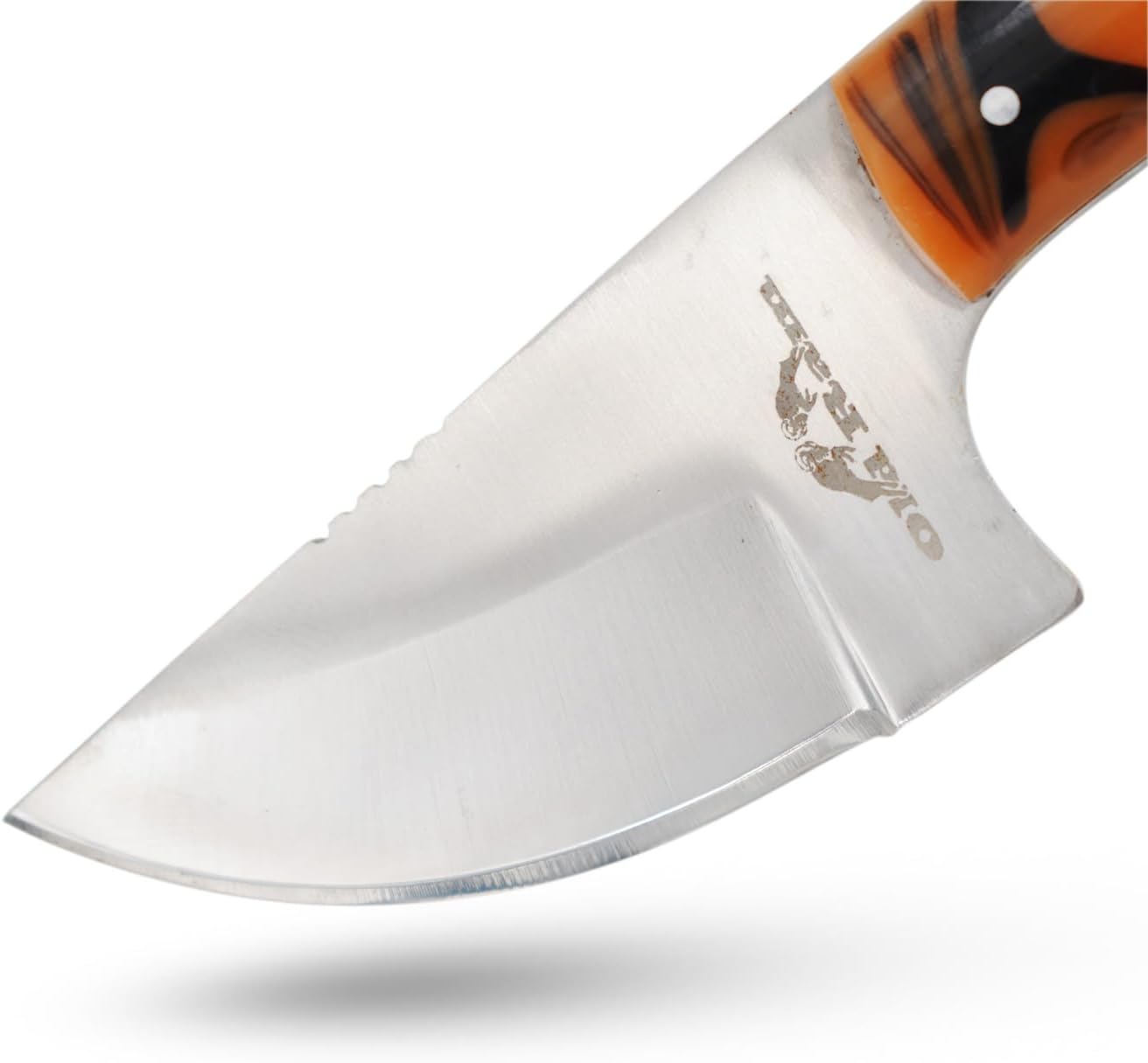 Handmade Collection Fixed Blade Skinner Hunting Knife – 3" Stainless Steel Blade – 3.5" Handle – 6.5" Overall Length – Includes Leather Sheath