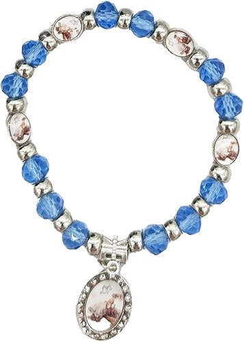 Bautismo Favores Rosario Strech Pulsera Cruz Fiesta Recuerdos de Bautizo Católico Cristiano Recuerdos de Recuerdos de Recuerdos - 12 PCS